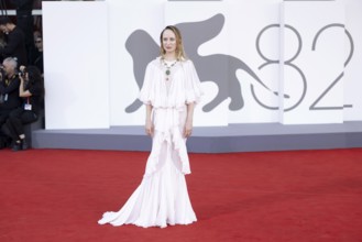 Venice, Italy - 3 September 2025: Fanni Wrochn during the red carpet of - Duse - during the 82nd