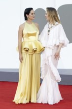 Venice, Italy - 3 September 2025: Noemie Merlant, Fanni Wrochna during the Red Carpet of - Duse -