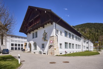 Vocational school for child care, primary and secondary school Bischofswiesen, buildings, streets,