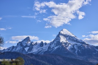 Mountain Watzmann, landscape photography, mountain landscape, mountains, coniferous forest, blue