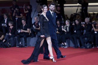Venice, Italy - 3 September 2025: Devon Lee Carlson, Duke Nicholson during the Red Carpet of -