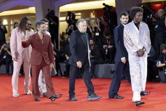 Venice, Italy - 3 September 2025: Jason Momoa, Louis Cancelmi, Oscar Isaac, Franco Nero and Duke