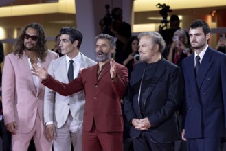 Venice, Italy - 3 September 2025: Jason Momoa, Louis Cancelmi, Oscar Isaac, Franco Nero and Duke