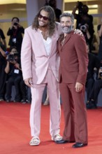 Venice, Italy - 3 September 2025: Jason Momoa and Oscar Isaac during the red carpet of - Cartier