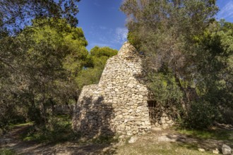Round house trullo in the Porto Selvaggio nature reserve, Santa Caterina, Nardo, Apulia, Italy