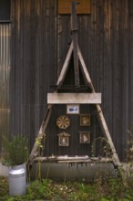 Historic snow snout, snow plough, organic farm, Erlebnishof Burgrain near Willisau, Agrovision