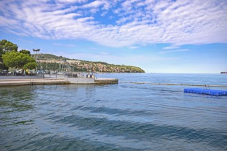 Ukmarjev Square and marina in the town of Koper, Slovenia