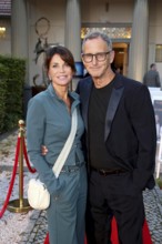 Gerit Kling with man Wolfram Becker - Premiere of The Imaginary Invalid based on The Imaginary