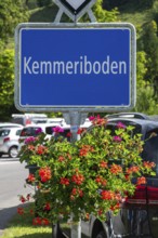 Place name sign Kemmeriboden, Schangnau, Switzerland