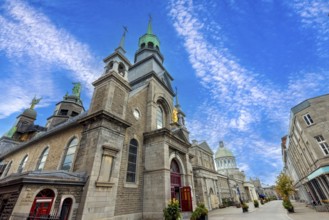 Canada, Old Montreal historic town and Old Port, main tourist attractions destination in Quebec