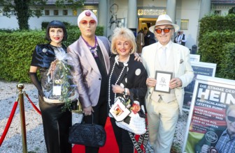 Pauline Stolze, Julian F.M.Stöckel, Stefanie Simon and Lo Graf von Blickensdorf at the premiere of