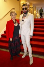 Dagmar Frederic and Harald Glööckler at the premiere of the play 'Der eingebildet Kranke' and