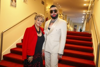 Dagmar Frederic and Harald Glööckler at the premiere of the play 'Der eingebildet Kranke' and