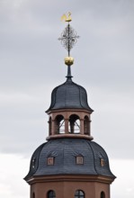 Tower of the Protestant St Catherine's Church in Frankfurt, Frankfurt am Main, Hesse, Germany