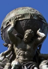 Atlas, carrying the globe, supported by steam and electricity by Gustav Herold, main railway