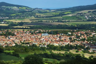 Vic le comte village, Puy de Dome department, Auvergne-Rhone-Alpes, France