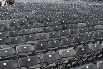 Seating in front of the start of Klassik auf dem Odeonsplatz, Munich, Bavaria, Germany