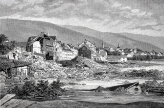 The catastrophe of Zug, in the so-called suburban disaster on 5 July 1887, a collapse of the shore