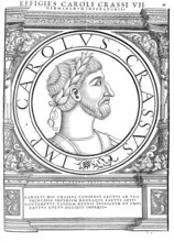 Charles III (born 839, died 12 January 888 in Neudingen) of the Carolingian dynasty was King of the