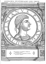 Justinian, Iustinianus, documented in his consular diptychs from the year 521 as Flavius Petrus
