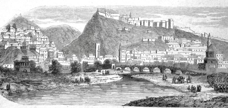 The fortress of Kars around 1880, Armenia, today Turkey, Historical, authentic, digitally restored