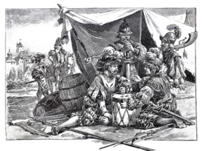 Military, Feldobrist or Feldhauptmann, Leutnant and Landsknechte, German mercenaries of the late