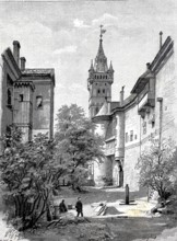 The castle, seen from the south side, Königsberg in East Prussia in 1890, Germany, today