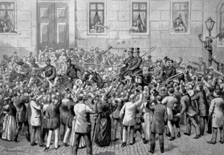 Bismarck's departure from Berlin on 20 March 1890, after he was dismissed by Kaiser Wilhelm II