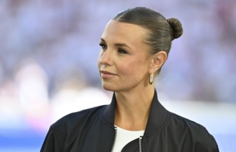 DAZN presenter Laura Wontorra, portrait Bundesliga, MHPArena, MHP Arena Stuttgart,