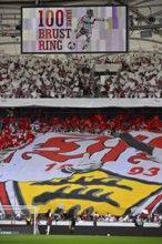 Scoreboard, Choreo, Choreography, Fan campaign 100 years chest ring, VfB Stuttgart, Bundesliga,