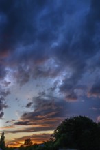 Sunset with clouds, Bavaria, Germany