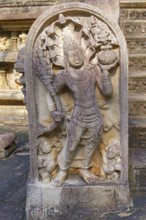 Guard stones or muragalas at the entrance of Vatadage circular temple, Polonnaruwa ruins of the