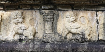 Details of the Council chamber or Raja Vaishyabhujanga Mandapa, Polonnaruwa ruins of the