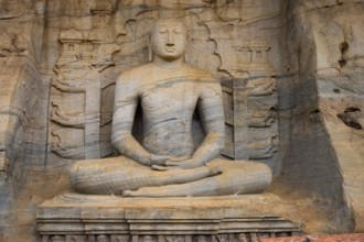 Seating Buddha statue, Polonnaruwa ruins of the garden-city created by Parakramabahu the Great in