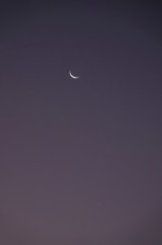 Sky with crescent moon, Germany