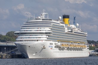Cruise ship Costa Diadema, harbour, terminal Kiel, Schleswig-Holstein, Germany