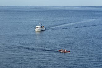 Boats off Falckenstein, Kiel Fjord, Kiel, Schleswig-Holstein, Germany