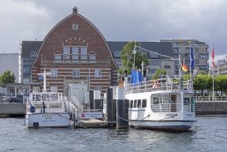 Maritime museum, boats, jetty, Kiel, Schleswig-Holstein, Germany