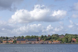 Sailing ship, Tiessenkai and Kanalstraße, Holtenau, Kiel, Schleswig-Holstein, Germany