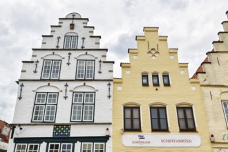 Historic stepped gabled houses, Dutch merchants' houses in the historic city centre,