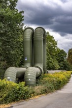 Iqony district heating pipes in Herne, U-shaped expansion bend for length compensation through