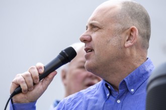 Ludwigshafen: Rally by Joachim Paul (AfD) in Ludwigshafen-Oggersheim***Picture: Joachim Paul