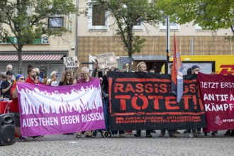 Counter-demonstration against the rally of AfD politician Joachim Paul in Ludwigshafen-Oggersheim