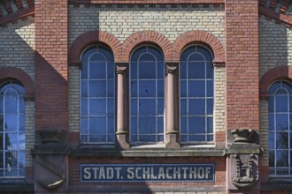 Detail of the former municipal abattoir, built between 1905 and 1906, Wasserstraße 22, Offenburg,