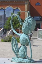 Sculpture Blowing the horn by Joakim Ojanen 1985, Sculpture Park, Offenburg, Baden-Württemberg,