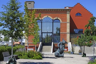 Artist's studio of the artist Stefan Strumbel in a former, historic boiler house of a brewery, in