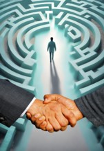 Symbolic image, treaties, agreements, difficulties, conflict, problems, meeting, discussion,