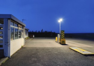 Petrol station vending machine with self-service day and night in rural surroundings in the