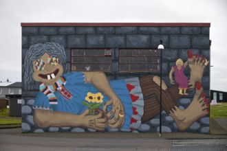 Street art in Keflavik, Reykjanesbær, Iceland