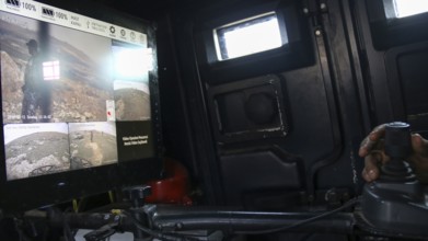 Vehicles and heavy weapons used by Syrian opposition fighters in combat against ISIS. Aleppo, Syria